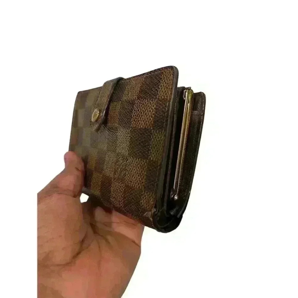 Louis Vuitton Damier Ebene Vienois Women's Wallet Brown Check Pattern - Picture 8 of 8